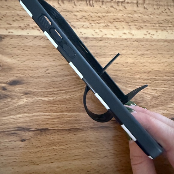 Loopy Case Black and White Checkered Phone Case - Picture 3 of 4